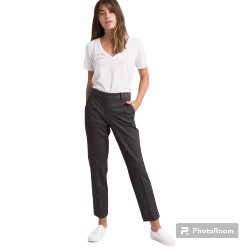 Kit and Ace Coastline Charcoal Grey Hugh Rise Trouser Pants